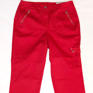CHICO'S ZENERGY Red Cropped Pants Size 0 (4-6)
